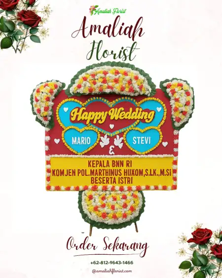 Papan Bunga Pernikahan Sambeng